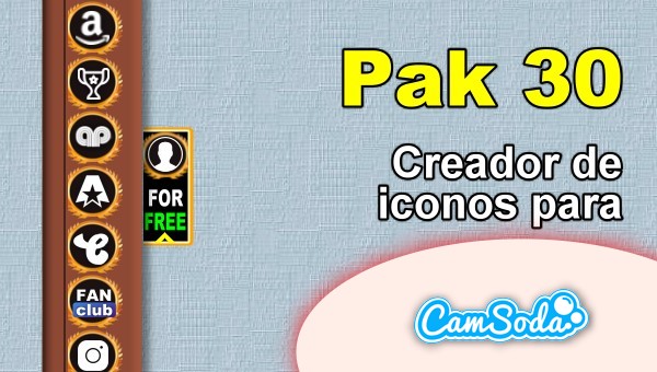 CamSoda – Pak 30 – Generador de iconos para tus redes sociales