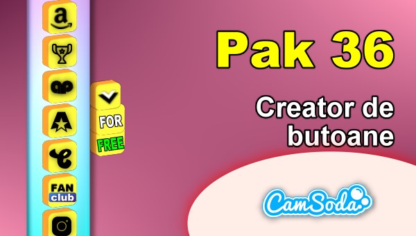 CamSoda - Pak 36 - Generator de butoane și pictograme social media
