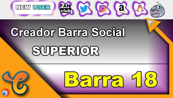 Barra Superior 18 - Generar iconos sociales para tu biografia - Chaturbate