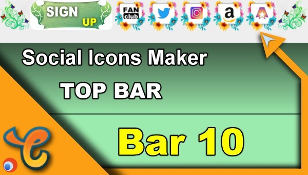 Top Bar 10 - Generate social icons for your Chaturbate BIO