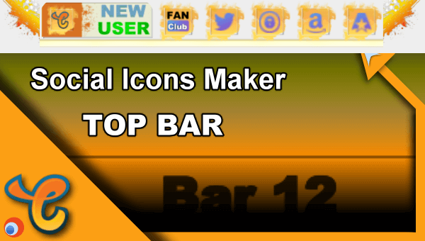 Top Bar 12 - Generate social icons for your Chaturbate BIO