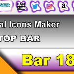Top Bar 18 – Generate social icons for your Chaturbate BIO