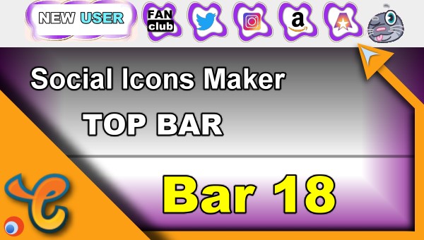 Top Bar 18 - Generate social icons for your Chaturbate BIO