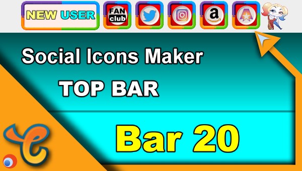 Top Bar 20 - Generate social icons for your Chaturbate BIO