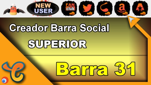 Barra Superior 31 - Generar iconos sociales para tu biografia - Chaturbate