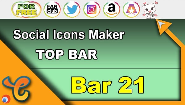 Top Bar 21 - Generate social icons for your Chaturbate BIO