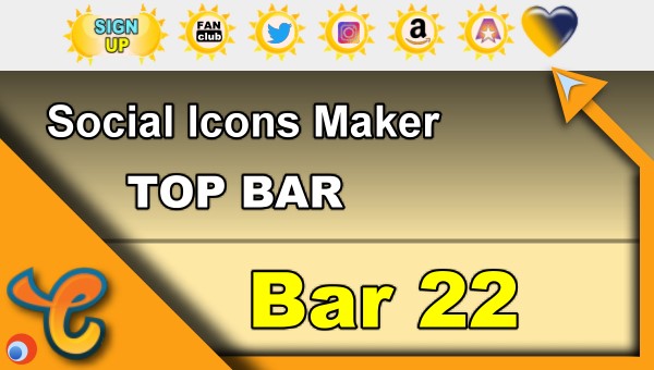 Top Bar 22 - Generate social icons for your Chaturbate BIO