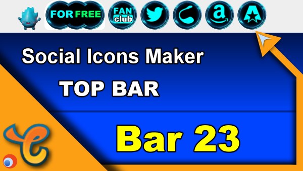 Top Bar 23 - Generate social icons for your Chaturbate BIO