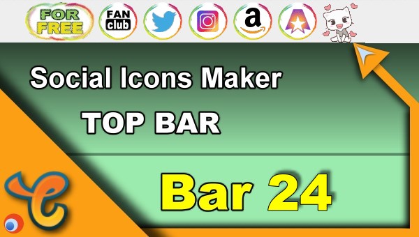 Top Bar 24 - Generate social icons for your Chaturbate BIO