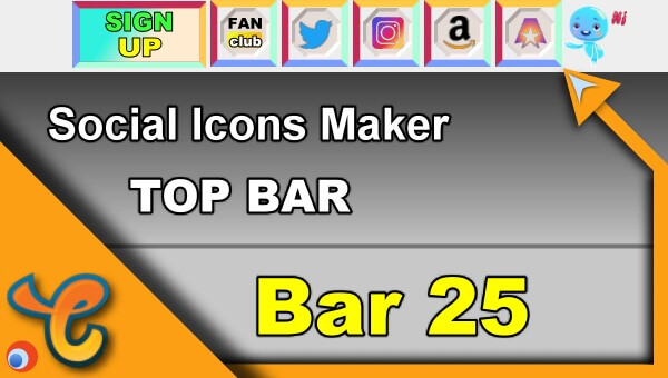 Top Bar 25 - Generate social icons for your Chaturbate BIO