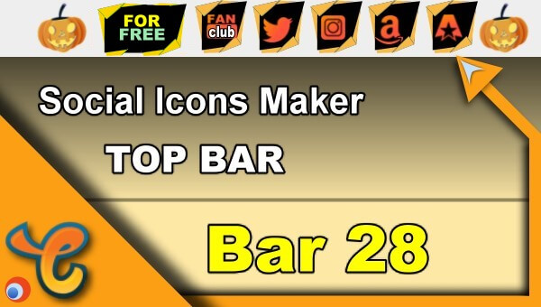 Top Bar 28 - Generate social icons for your Chaturbate BIO