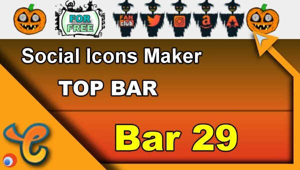 Top Bar 29 - Generate social icons for your Chaturbate BIO