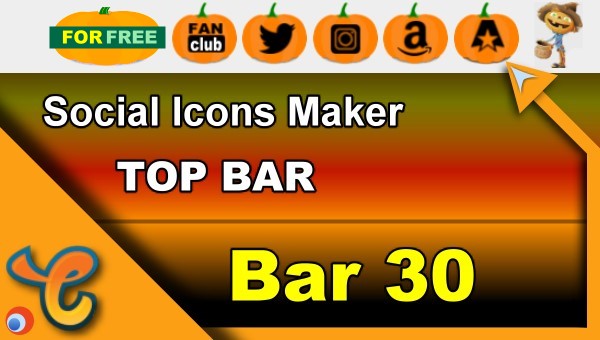 Top Bar 30 - Generate social icons for your Chaturbate BIO