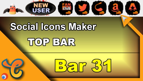 Top Bar 31 - Generate social icons for your Chaturbate BIO