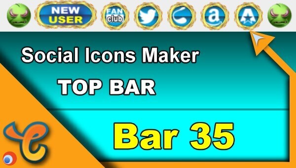 Top Bar 35 - Generate social icons for your Chaturbate BIO
