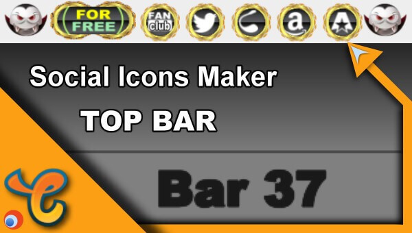 Top Bar 37 - Generate social icons for your Chaturbate BIO