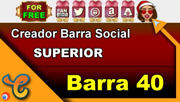 Barra Superior 40 - Generar iconos sociales para tu biografia - Chaturbate