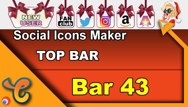 Top Bar 43 - Generate social icons for your Chaturbate BIO
