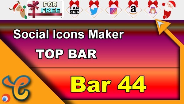 Top Bar 44 - Generate social icons for your Chaturbate BIO