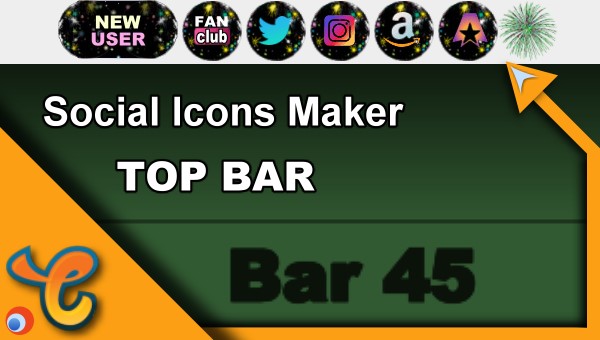 Top Bar 45 - Generate social icons for your Chaturbate BIO