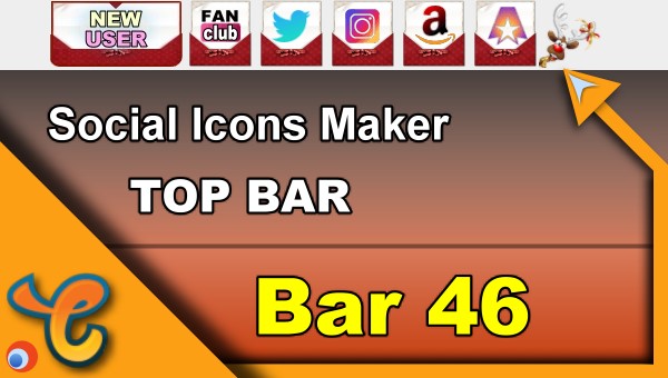 Top Bar 46 - Generate social icons for your Chaturbate BIO