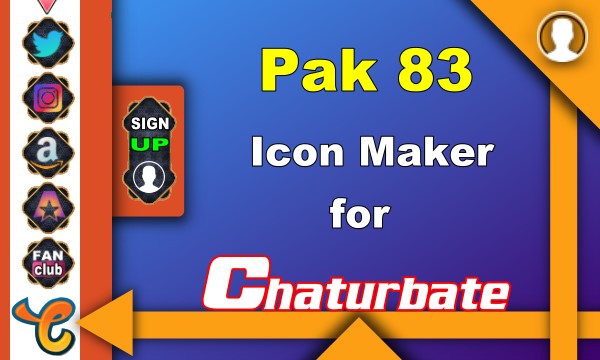 Pak 83 - FREE Chaturbate Social Media Button and Icon Maker