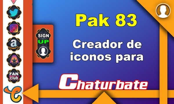 Pak 83 - Generador de iconos y botones de redes sociales para Chaturbate