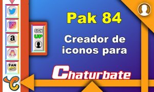 Lee más sobre el artículo Pak 84 – Generador de iconos y botones de redes sociales para Chaturbate