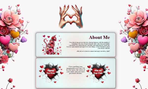 Design 156 - Chaturbate BIO profile already created