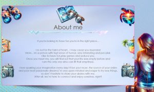 Design 159 - Chaturbate BIO profile already created