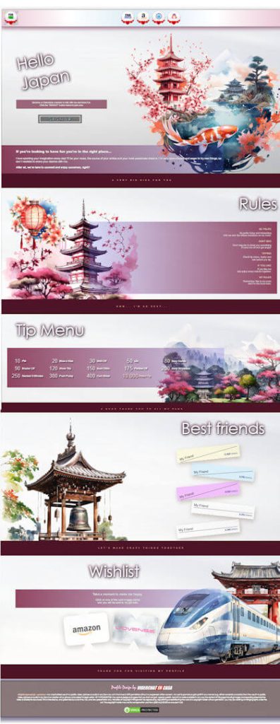 demo - Design 152 - Chaturbate BIO profile already created